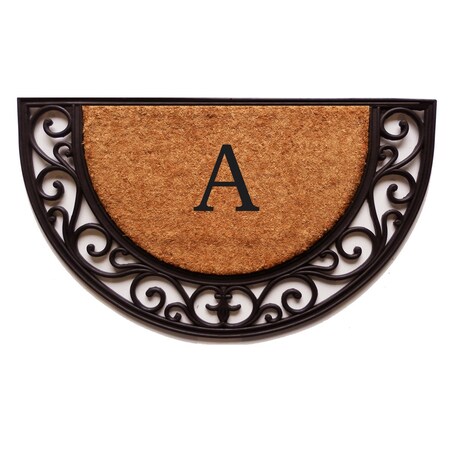 Calloway Mills Monogram Door Mat, Black, Natural, 18 in W x 30 in L 100141830A